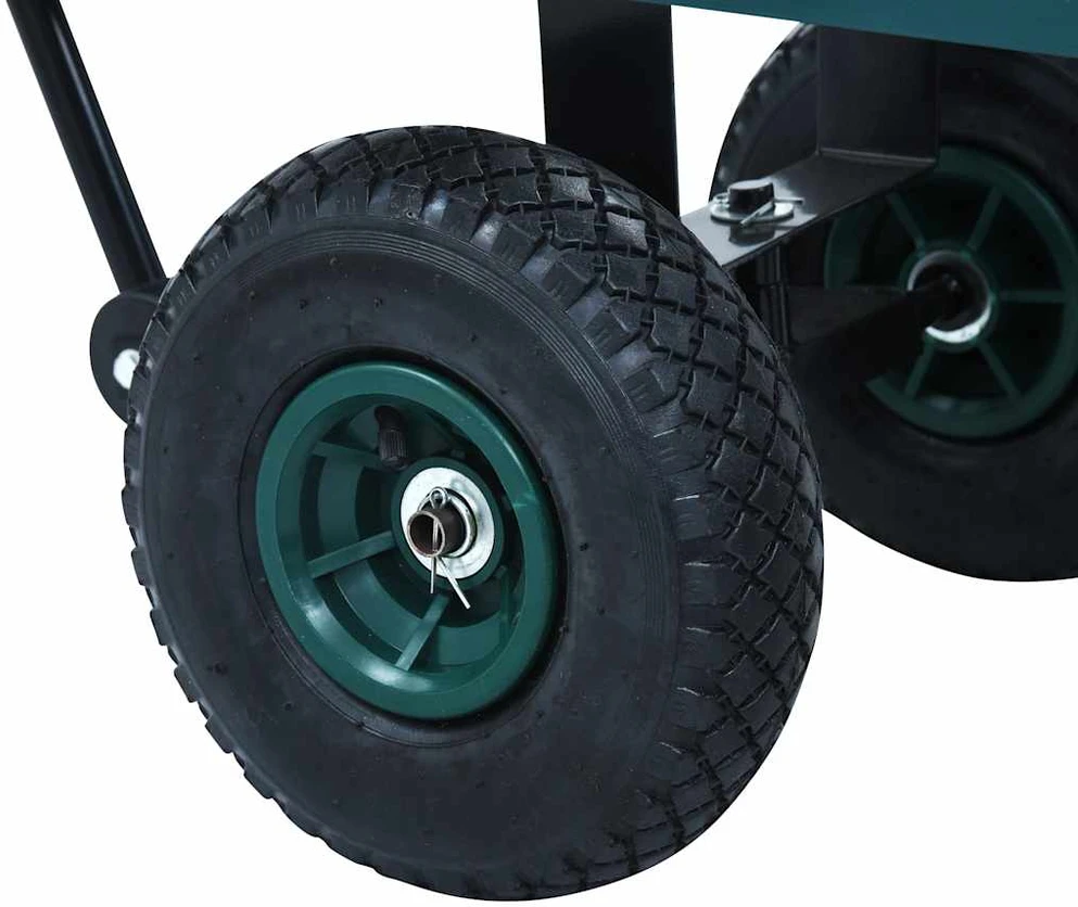 Rankinis sodo vežimėlis, žalios spalvos, 350kg
