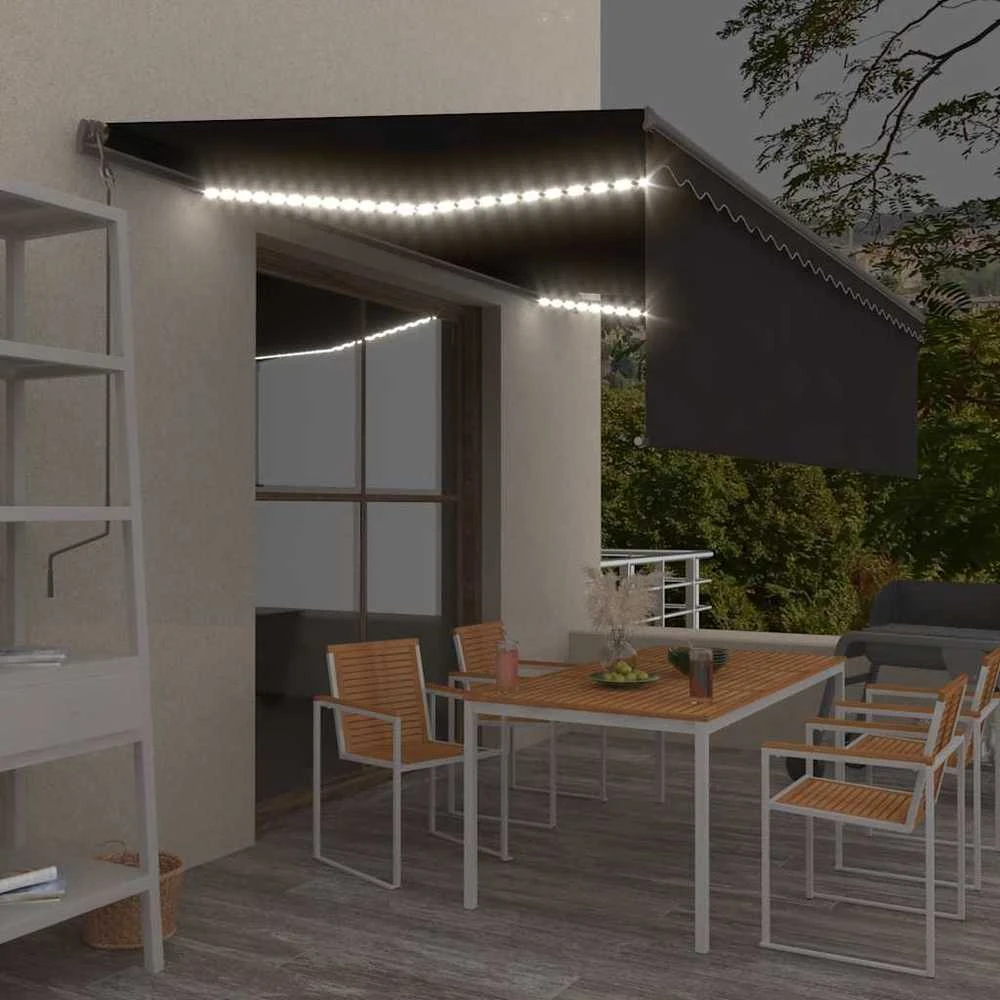 Rankiniu būdu ištraukiama markizė, antracito, 5x3m