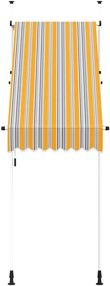 Rankiniu būdu ištraukiama markizė, geltona ir mėlyna, 100cm