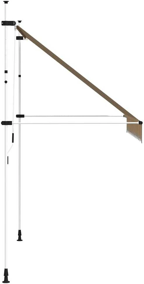 Rankiniu būdu ištraukiama markizė, geltoni/mėlyni dryžiai, 250cm