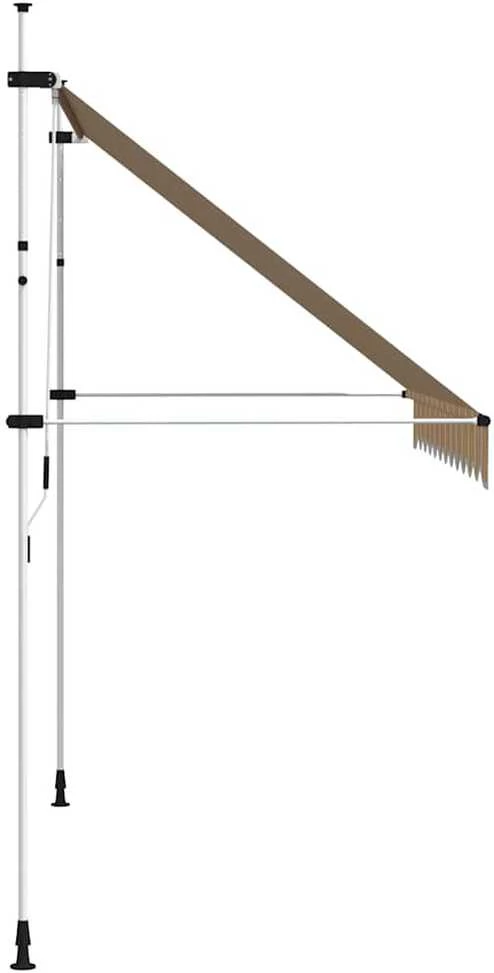 Rankiniu būdu ištraukiama markizė, geltoni/mėlyni dryžiai, 300cm