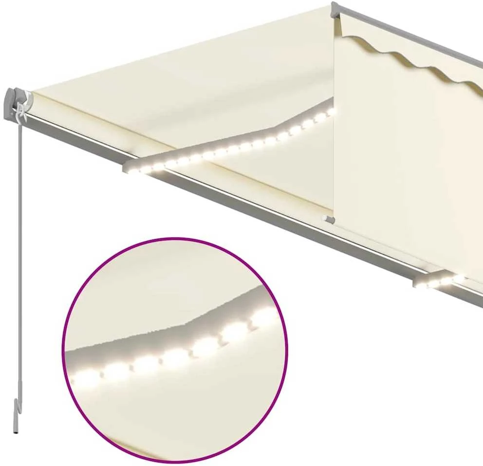 Rankiniu būdu ištraukiama markizė, kreminė, 3x2,5m