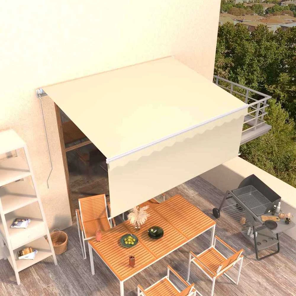 Rankiniu būdu ištraukiama markizė, kreminė ir balta, 3x2,5m