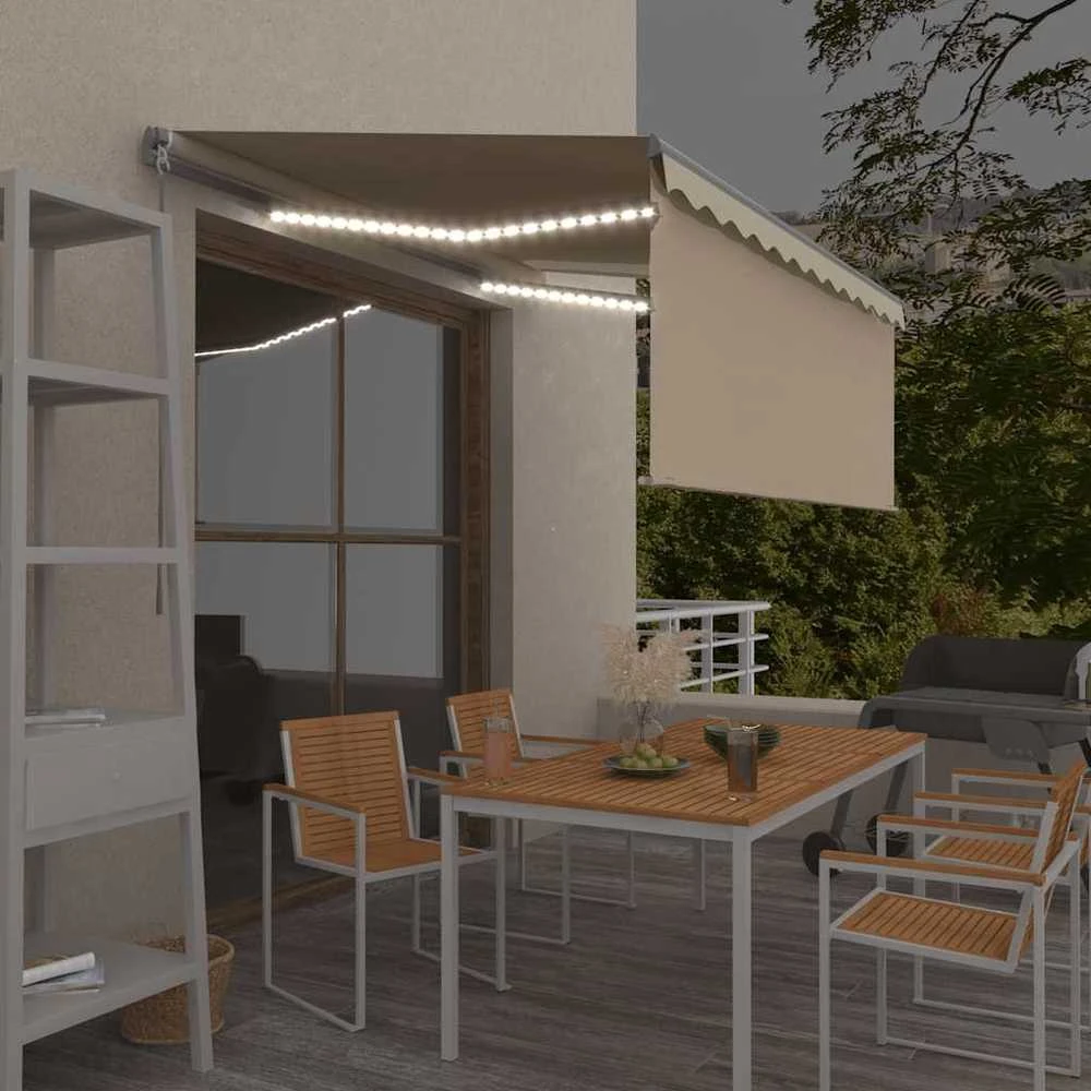 Rankiniu būdu ištraukiama markizė, kreminė, 3x2,5m