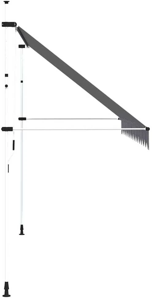 Rankiniu būdu ištraukiama markizė, mėlyni/balti dryžiai, 400cm