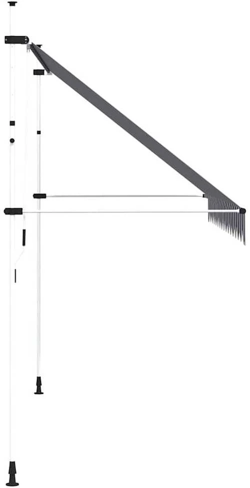 Rankiniu būdu ištraukiama markizė, mėlyni/balti dryžiai, 350cm
