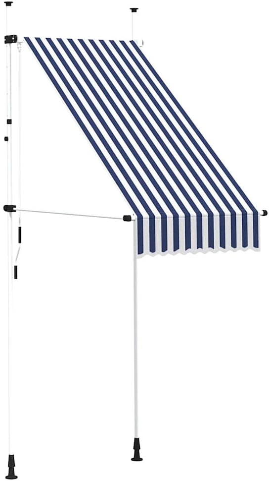 Rankiniu būdu ištraukiama markizė, mėlyni/balti dryžiai, 100cm