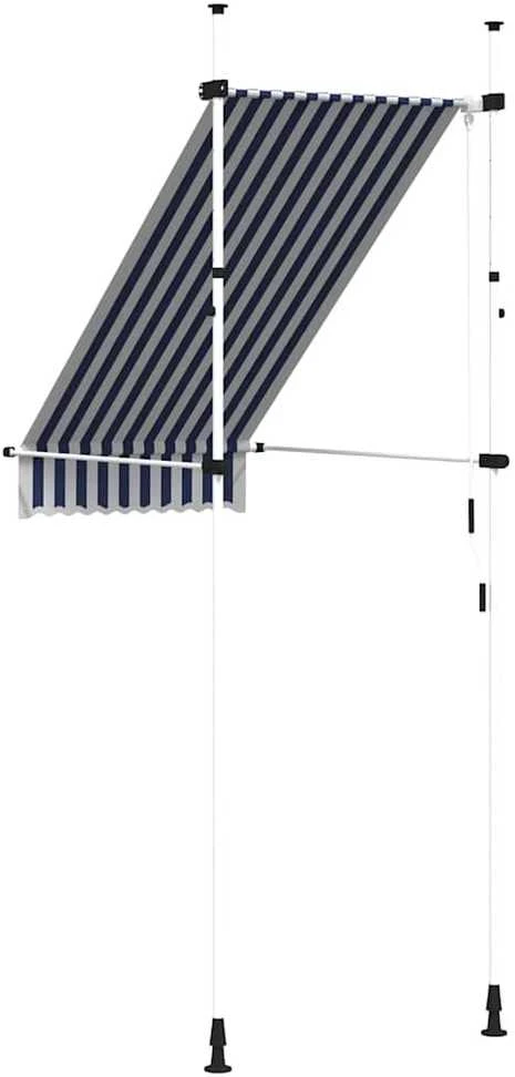 Rankiniu būdu ištraukiama markizė, mėlyni/balti dryžiai, 100cm