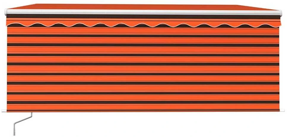Rankiniu būdu ištraukiama markizė, oranžinė ir ruda, 3,5x2,5m