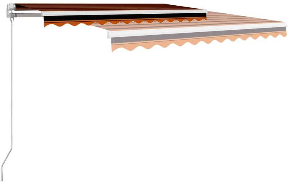 Rankiniu būdu ištraukiama markizė, oranžinė ir ruda, 350x250cm