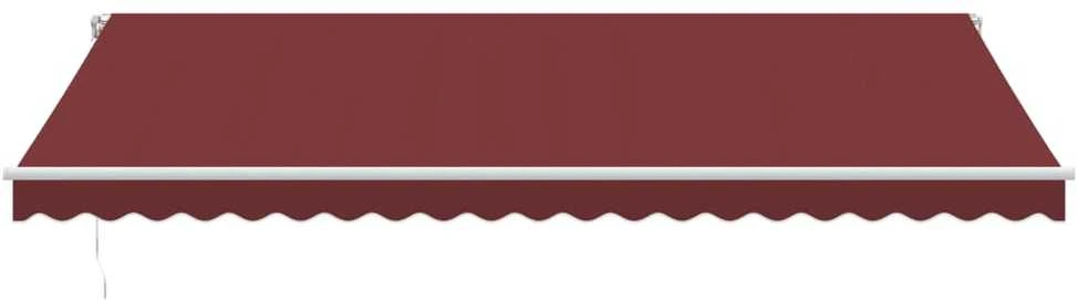 Rankiniu būdu ištraukiama markizė su LED, bordo, 500x350cm
