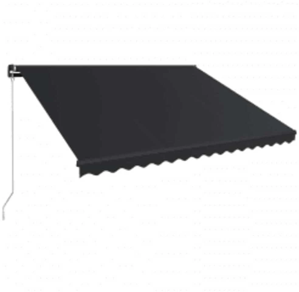 Rankiniu būdu ištraukiama markizė su LED, antracito, 450x300cm