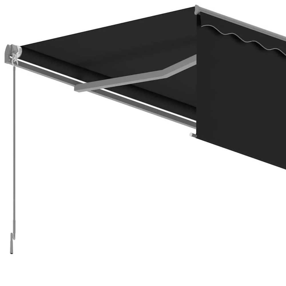 Rankiniu būdu ištraukiama markizė su uždanga, antracito, 5x3m