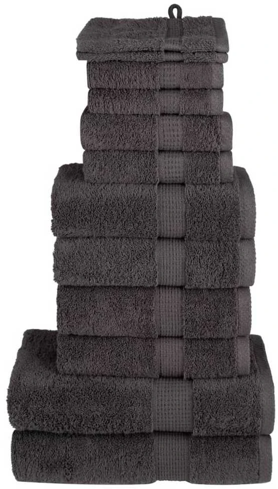 Rankšluostis Rankšluosčių rinkinys SOLUND, 12vnt., antracito, 600g/m²