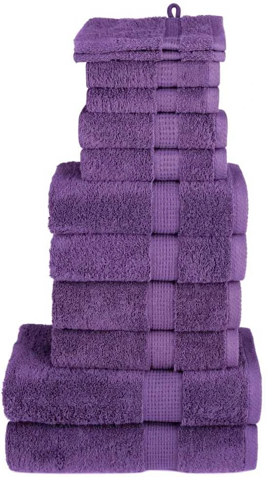 Rankšluostis Rankšluosčių rinkinys SOLUND, 12vnt., violetiniai, 600g/m²