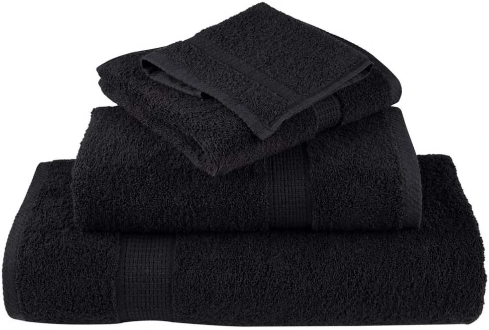 Rankšluostis Rankšluosčių rinkinys SOLUND, 6vnt., juodi, 600g/m²
