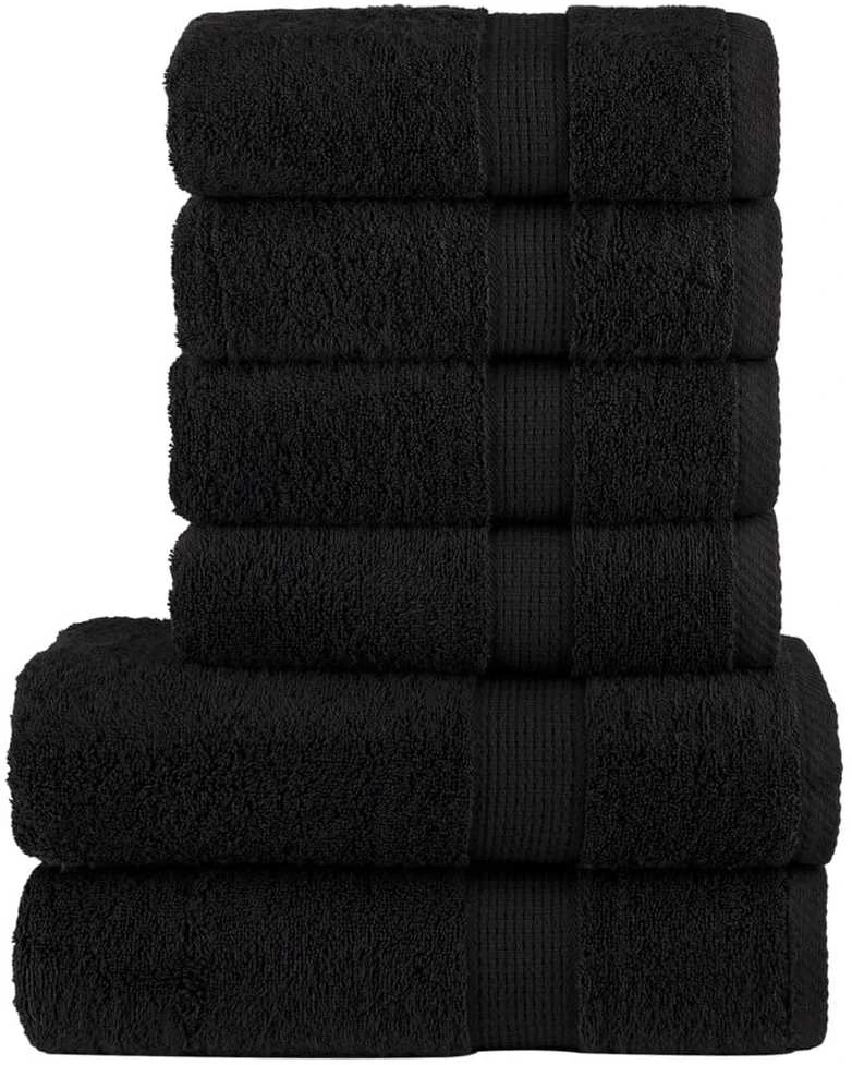 Rankšluostis Rankšluosčių rinkinys SOLUND, 6vnt., juodi, 600g/m²