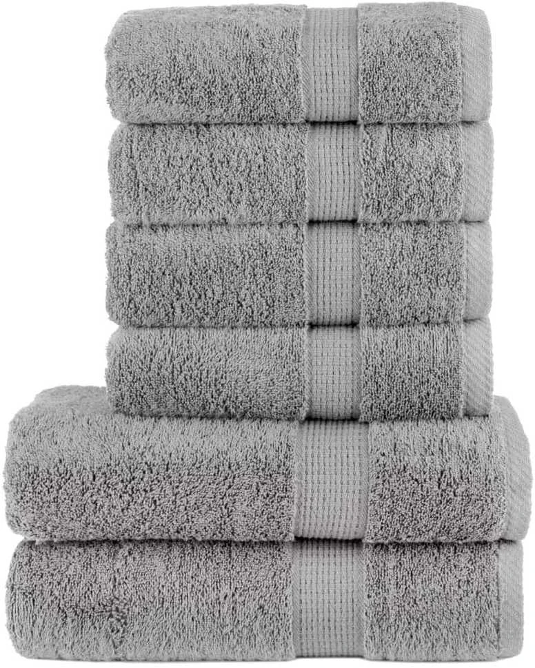 Rankšluostis Rankšluosčių rinkinys SOLUND, 6vnt., pilki, 600g/m²