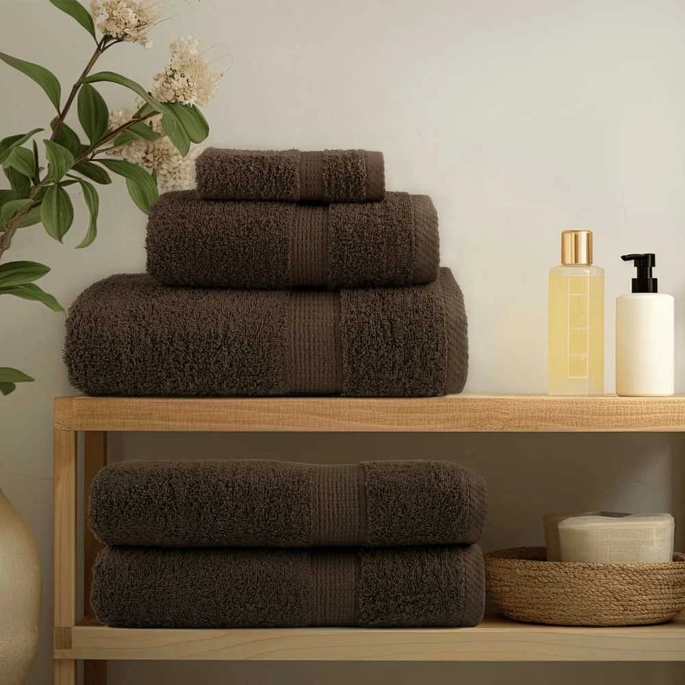 Rankšluostis Rankšluosčių rinkinys SOLUND, 6vnt., rudi, 600g/m²