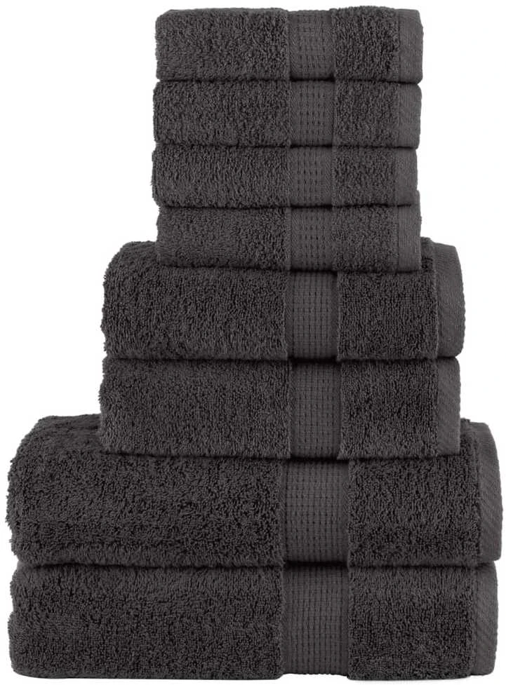 Rankšluostis Rankšluosčių rinkinys SOLUND, 8vnt., antracito, 600g/m²