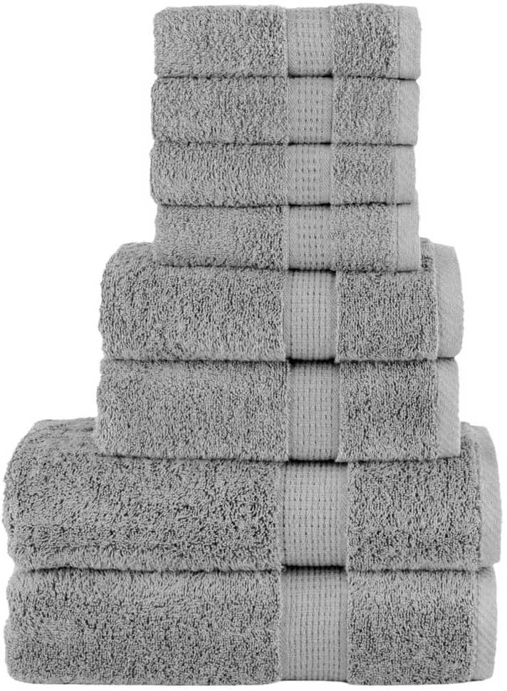 Rankšluostis Rankšluosčių rinkinys SOLUND, 8vnt., pilki, 600g/m²