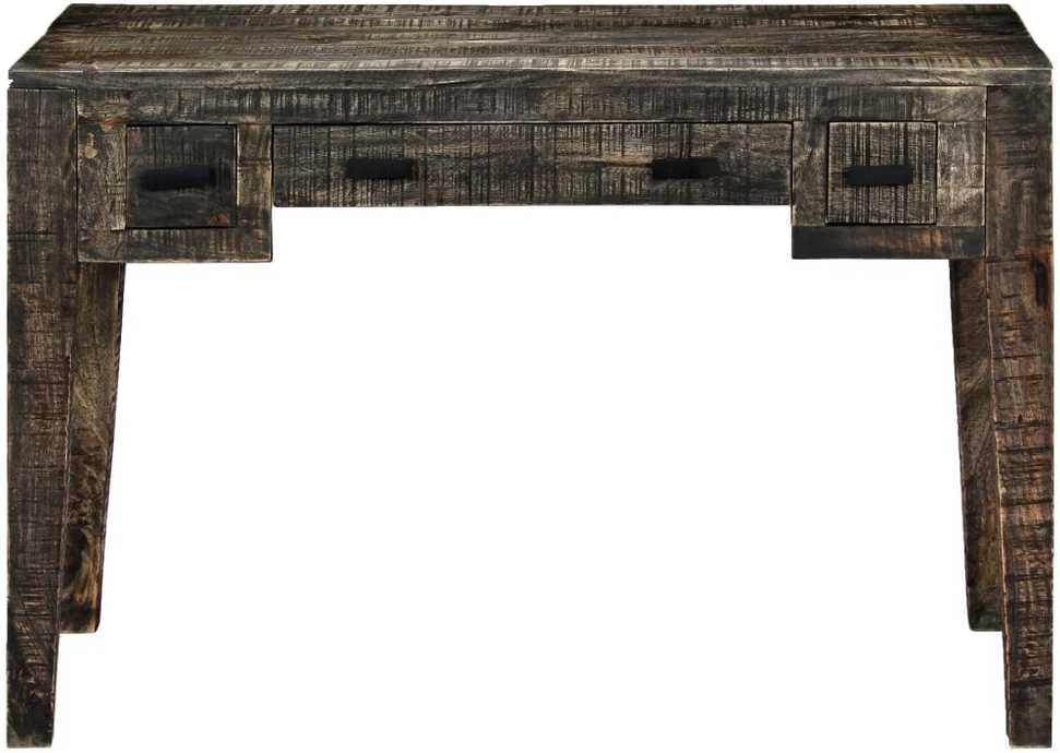 Rašomasis stalas, juodos sp., 110x50x75 cm, mango med. masyvas