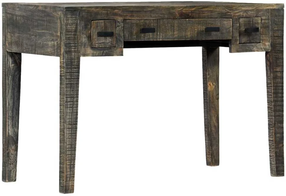 Rašomasis stalas, juodos sp., 110x50x75 cm, mango med. masyvas