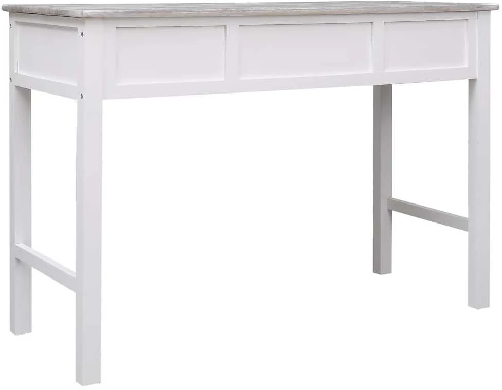 Rašomasis stalas, pilkos spalvos, 110x45x76 cm, mediena