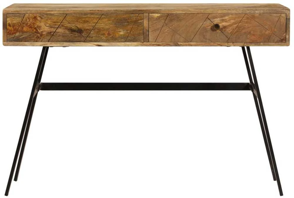 Rašomasis stalas su stalčiais, 110x50x76cm, mango med. masyvas