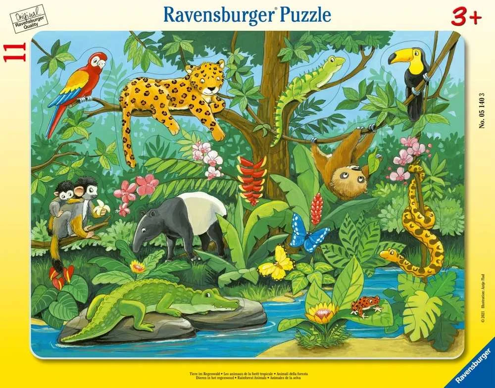 Ravensburger Dėlionė 11 vnt. - Atogrąžų miškų gyvūnai