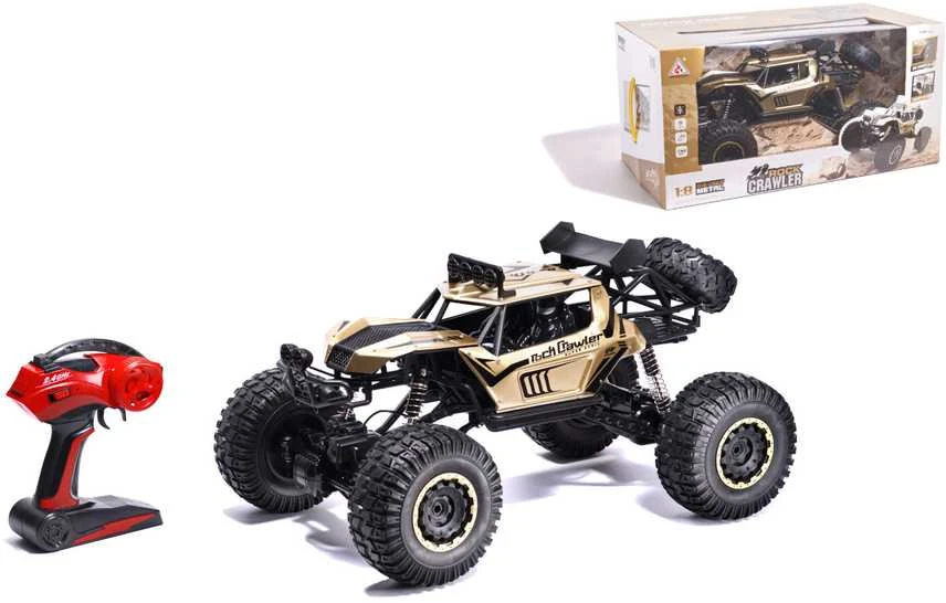 Ikonka RC automobilis Rock Crawler 2.4GHz 1:8 51cm aukso spalvos