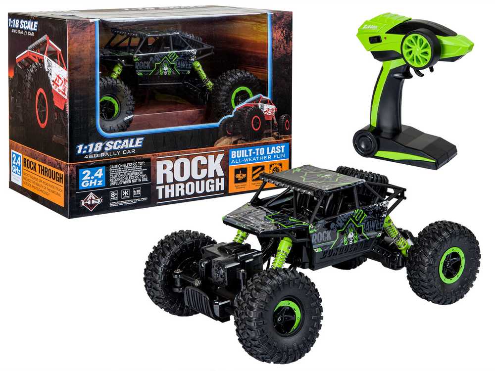 RC automobilis Rock Crawler HB 2.4GHz 1:18 žalias