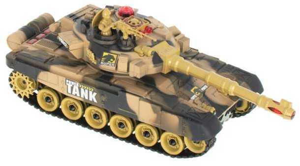 Ikonka RC karo tankas 9993 2,4 GHz dykumos tankas
