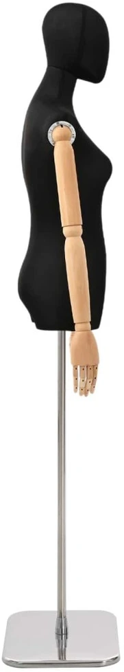 Reguliuojamas manekenas 165-213 cm su baze Moteris PP Juoda