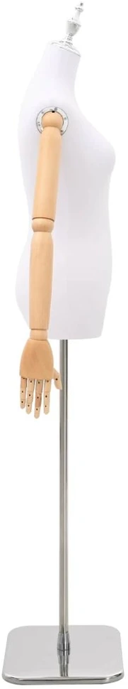 Reguliuojamas manekenas 165-213 cm su baze Moteris PP Balta
