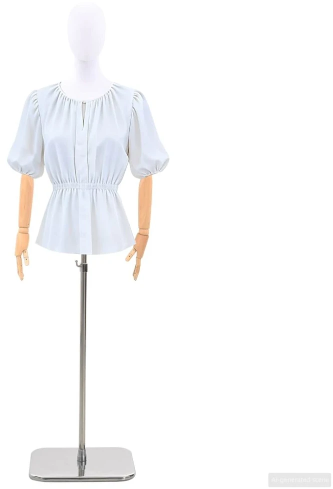 Reguliuojamas manekenas 165-213 cm su baze Moteris PP Balta