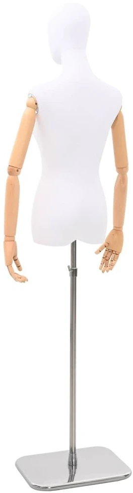 Reguliuojamas manekenas 165-213 cm su baze Moteris PP Balta