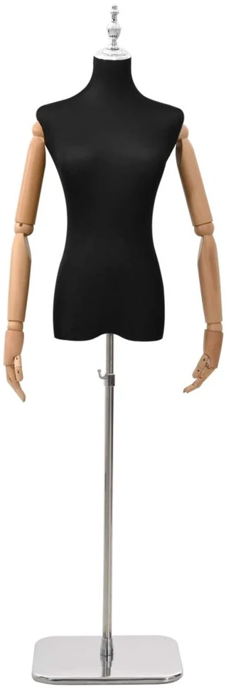 Reguliuojamas manekenas 165-213 cm su baze Moteris PP Juoda