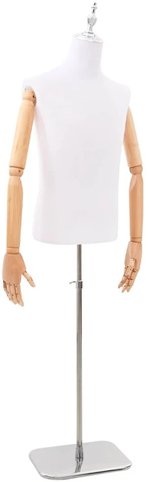 Reguliuojamas manekenas 170-218 cm su baze Vyras PP Balta