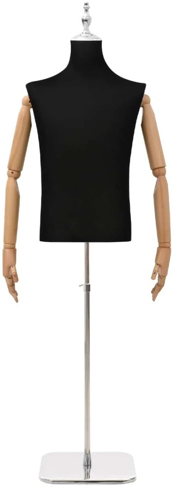 Reguliuojamas manekenas 170-218 cm su baze Vyras PP Juoda