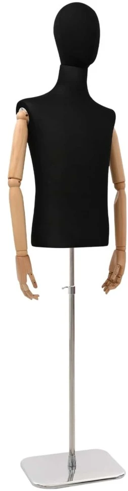 Reguliuojamas manekenas 170-218 cm su baze Vyras PP Juoda