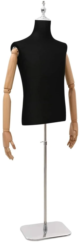 Reguliuojamas manekenas 170-218 cm su baze Vyras PP Juoda