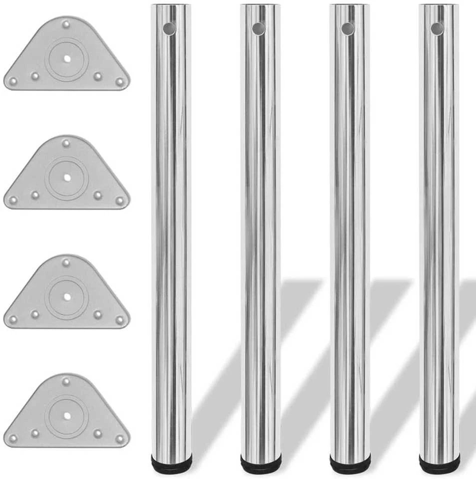 Reguliuojamo aukščio stalo kojos, 4vnt., chromo spalvos, 710mm