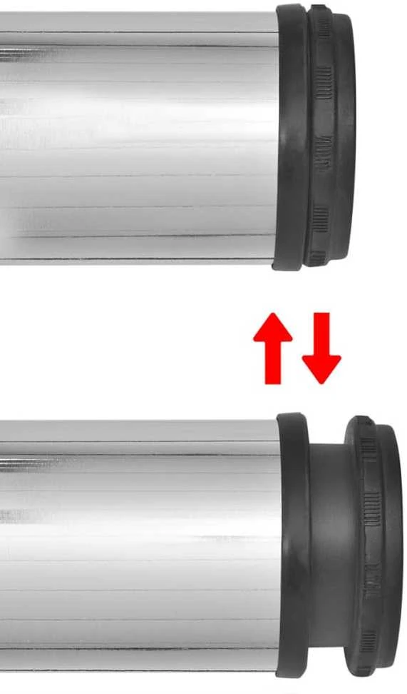 Reguliuojamo aukščio stalo kojos, 4vnt., chromo spalvos, 710mm