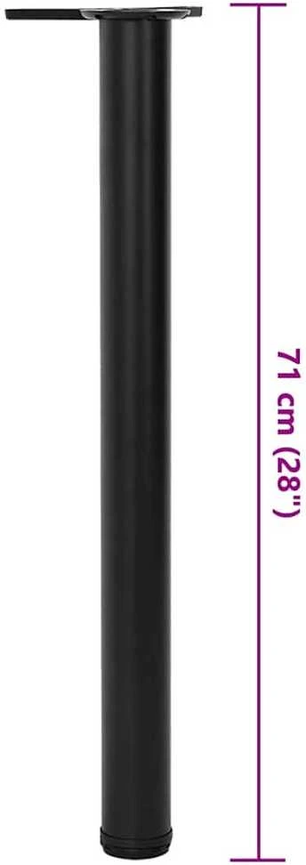 Reguliuojamo aukščio stalo kojos, 4vnt., juodos spalvos, 710mm