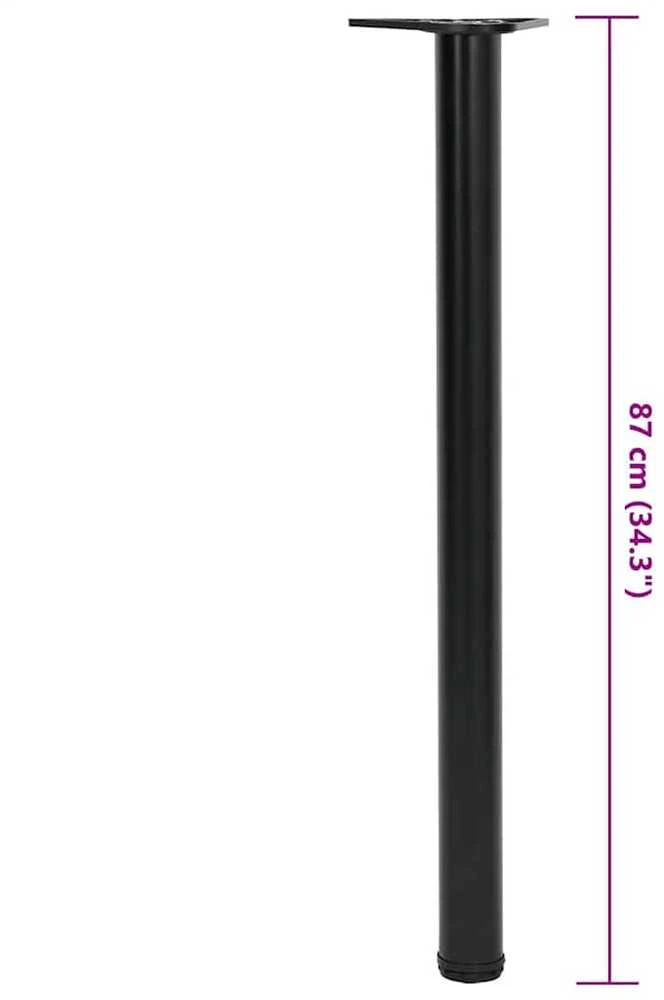 Reguliuojamo aukščio stalo kojos, 4vnt., juodos spalvos, 870mm