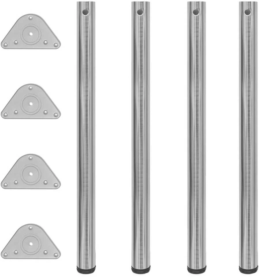 Reguliuojamo aukščio stalo kojos, 4vnt., šlifuoto nikelio, 870mm