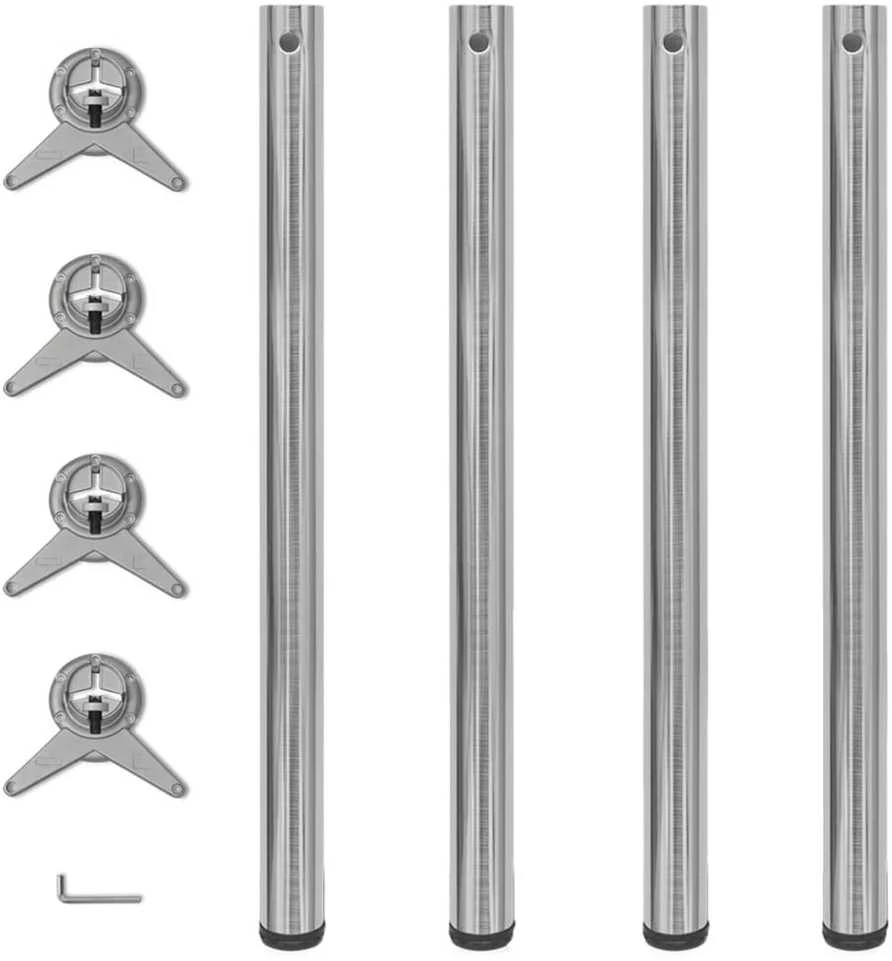 Reguliuojamo aukščio stalo kojos, 4vnt., šlifuoto nikelio, 870mm