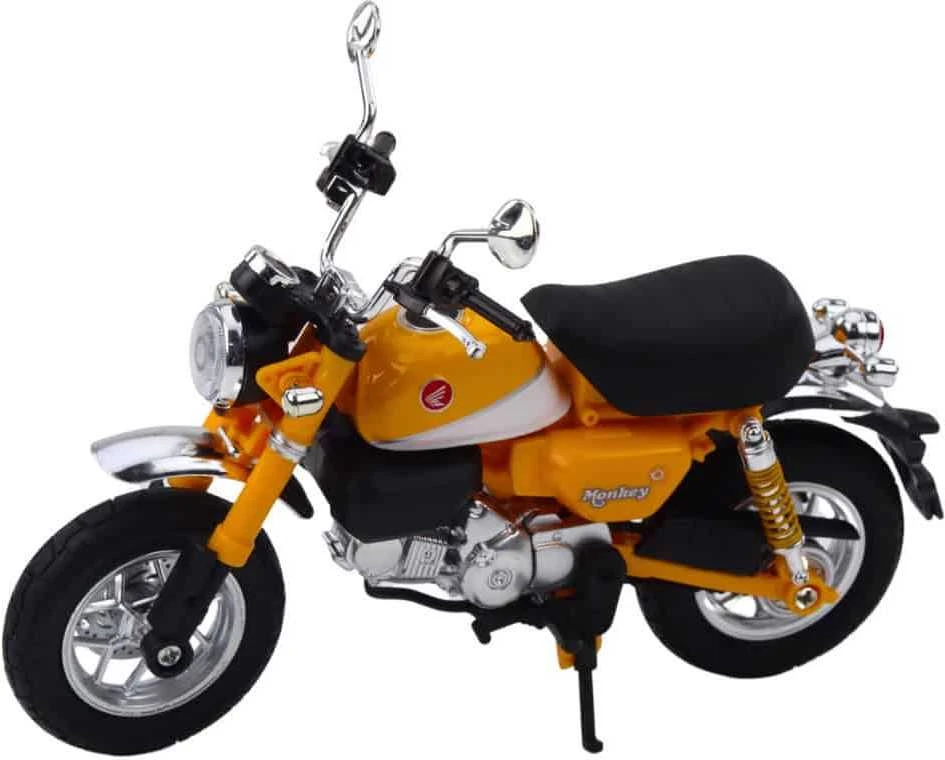 Lean Toys RETRO MOTOCIKLAS CLASSIC METAL Geltonas 1:12