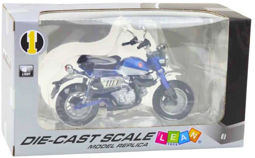 Lean Toys RETRO MOTORCYCLE CLASSIC METAL Mėlynas 1:12